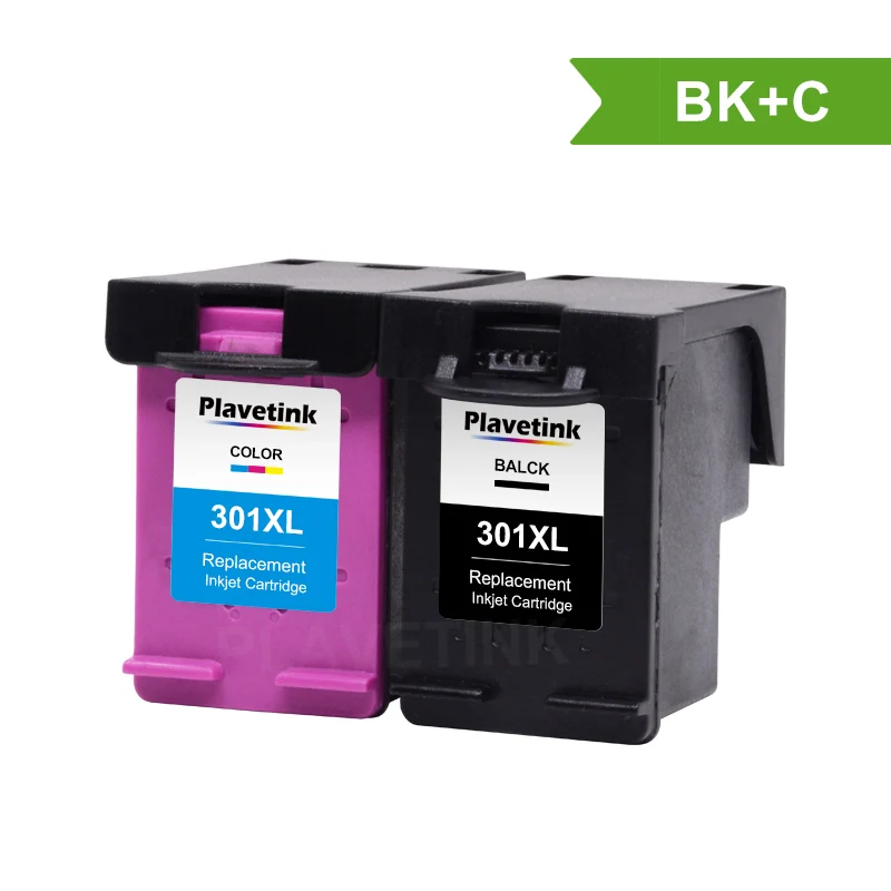 Plavetink для hp 301 301XL переизготовленная Совместимость Замена чернильных картриджей для Deskjet 1050 2000 2050 2510 3000 чернила для принтера - Цвет: 1BK1C