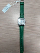 Dress Watch Elegant Women Clock Quartz Female Antique Green Casual Genuine-Leather Fashion