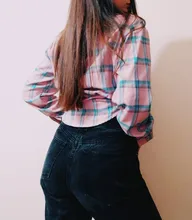 Plaid Shirt Tops Long-Sleeve Office Women Coat Loose Ladies Karsany And