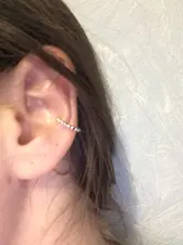Pendientes de Clip de cristal coreanos para mujer, pendientes de circonia sin agujero, joyería falsa, aretes de un solo Clip para hueso del oído, aretes Kolczyki