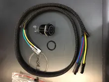 Interruptor de botón de Reinicio de Metal para PC, reinicio LED, 12mm, 16mm, 19mm, 22mm, con Cable de placa base de 60cm, interruptor de alimentación para PC