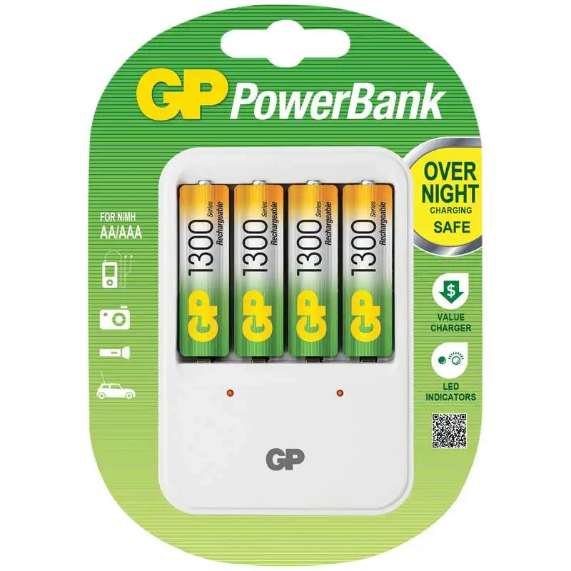 Зарядное устройство GP PB420GS130 2CR4 + 4шт акк. AA (HR06) 1300mAh (арт. 200575)|Зарядные устройства| |