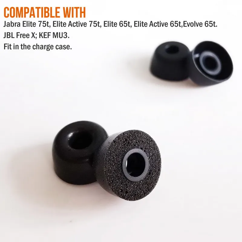 True Wireless Jabra Elite Active 75t Memory Foam Tips 12pcs Memory