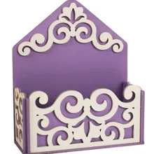 Подарочная упаковка-конверт малый "Вензеля"/сиреневый,белый/18*7,3*20/Россия