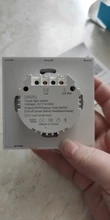 UBARO-Interruptor táctil con Panel de cristal blanco, pulsador estándar europeo de luz Ac230v, 1 Banda, Control único, lámpara de pared