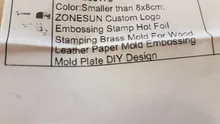 Mold Embossing-Mold-Plate Foil ZONESUN Wood Custom-Logo Stamping Design Hot Brass 