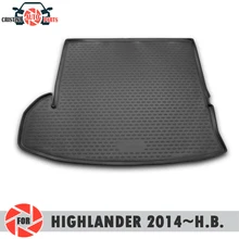 Коврик багажника для Toyota Highlander~ 5 мест багажник пол коврики Нескользящие полиуретановые грязезащитный багажник автомобиля Стайлинг