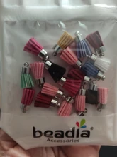 Colgante de flor de poliéster y algodón mezclado, abalorio de borla, hecho a mano para pendientes de gota, accesorios de joyería artesanal, DIY, 10 ~ 50 Uds.