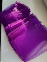 Bolsas de organza de decoración, embalaje para joyería, regalo o fiesta de boda, 7x9, 9x12, 10x15, 13x18CM, 24 colores, 50 unidades