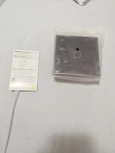 MiniTiger-Interruptor táctil de pared, estándar de la UE/Reino Unido, 1 entrada y 1 vía, Panel de interruptor de cristal blanco, 220-250V, solo función táctil