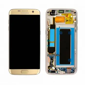

Display For Samsung Galaxy S7 Edge | Color Gold | With Frame | Original Amoled