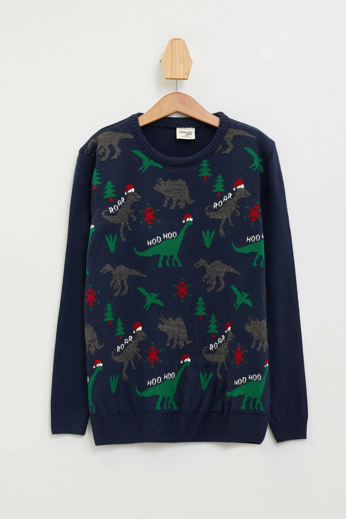 

DeFacto New Fashion Boys Crewneck Cute Dinosaur Pattern Knitted Sweater Casual Loose Sweater Autumn Boys - J4733A618WN