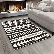 Else черный белый этнический аутентичный Morrocan 3d принт Нескользящая микрофибра для гостиной современный ковер моющийся коврик