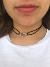 Collar con esposas y cordones de 100% Plata de Ley 925 para hombre y mujer, colgante de lunares con cuerda ajustable, Bisutería