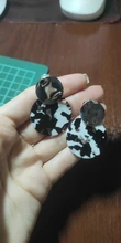ZA Fashion-pendientes redondos de acetato de tortuga para mujer, aretes sin agujero de resina acrílica, Clips para las orejas de leopardo geométricos 2020