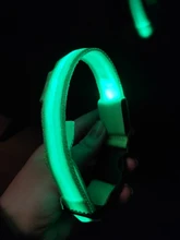 Collar LED de nailon para mascotas, fluorescente y luminoso, suministros para mascotas, correa de seguridad nocturna intermitente de seguridad que brilla en la oscuridad