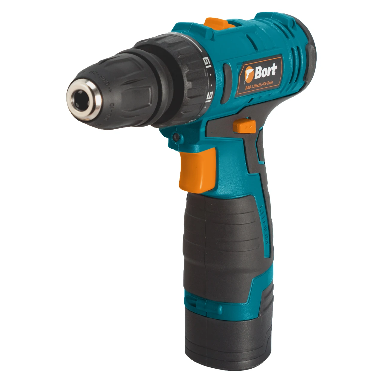 Дрель-шуруповерт аккумуляторная Bort BAB-12Nx2Li-FK-Twin (Li-ion аккумулятор 12 в 1,3А.ч, съемный патрон, 2 скорости, кейс))