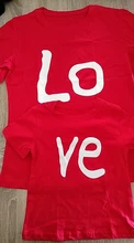 Ropa a juego de la familia del amor, camiseta roja de algodón con estampado para madre e hija, ropa para mamá y yo, ropa para bebé, niña y niño
