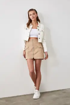 

Trendyol Pocket Detail Zipper Denim Skirt TWOAW21ET0457