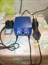 Estación de soldadura SMD de 800W, pistola de aire caliente eléctrica de calor rápido 2 en 1, soldador eléctrico de BGA refundido con pantalla Led