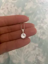 Collares de circonita AAA para mujer, de Plata de Ley 925, colgante de diamante brillante, gargantilla de compromiso, joyería fina NK068