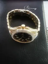 MISSFOX los hombres reloj de pulsera de diamantes más vendidos azul reloj impermeable de la marca de lujo de oro 18k Calendario de acero reloj Masculino