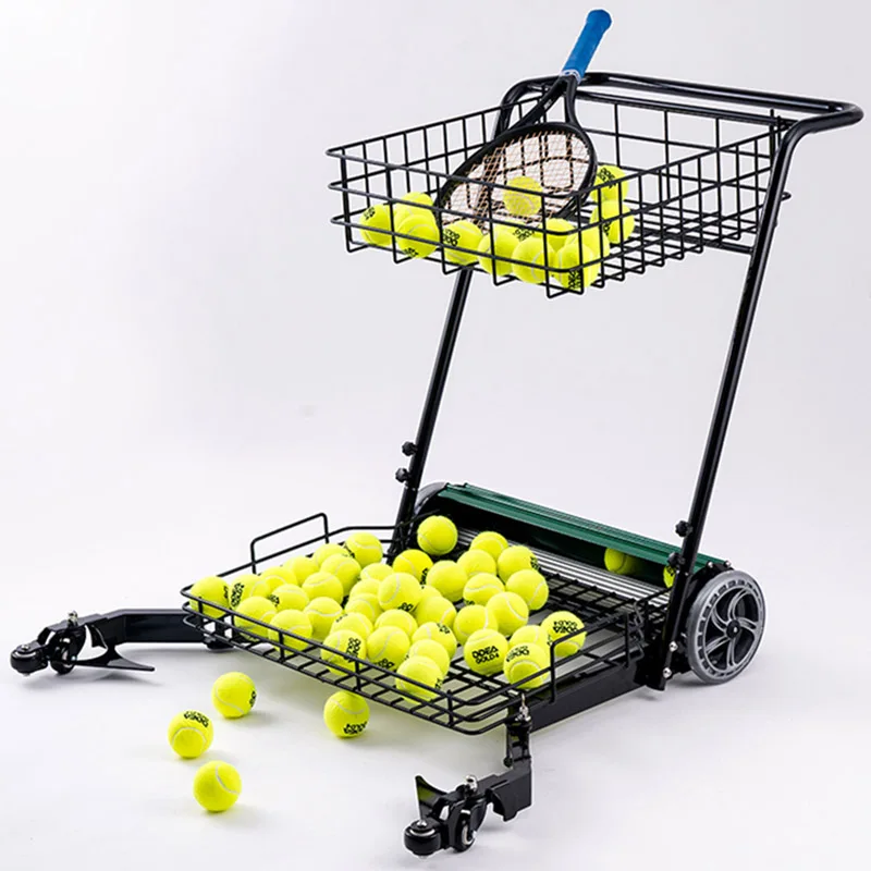 High Quality Tennis Automatic Ball Picker Tennis Ball Picker with Cart Instrument Coach Barrel