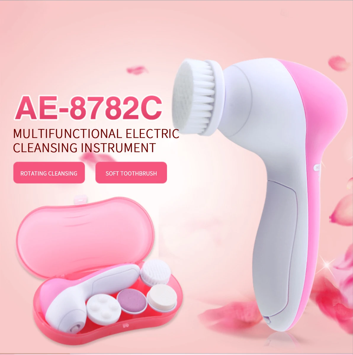 Cepillo eléctrico de limpieza Facial 4 en 1, máquina de lavado Facial, limpieza poros, cuidado la piel, masaje Facial, juego de viaje|Dispositivos de limpieza facial motor| - AliExpress