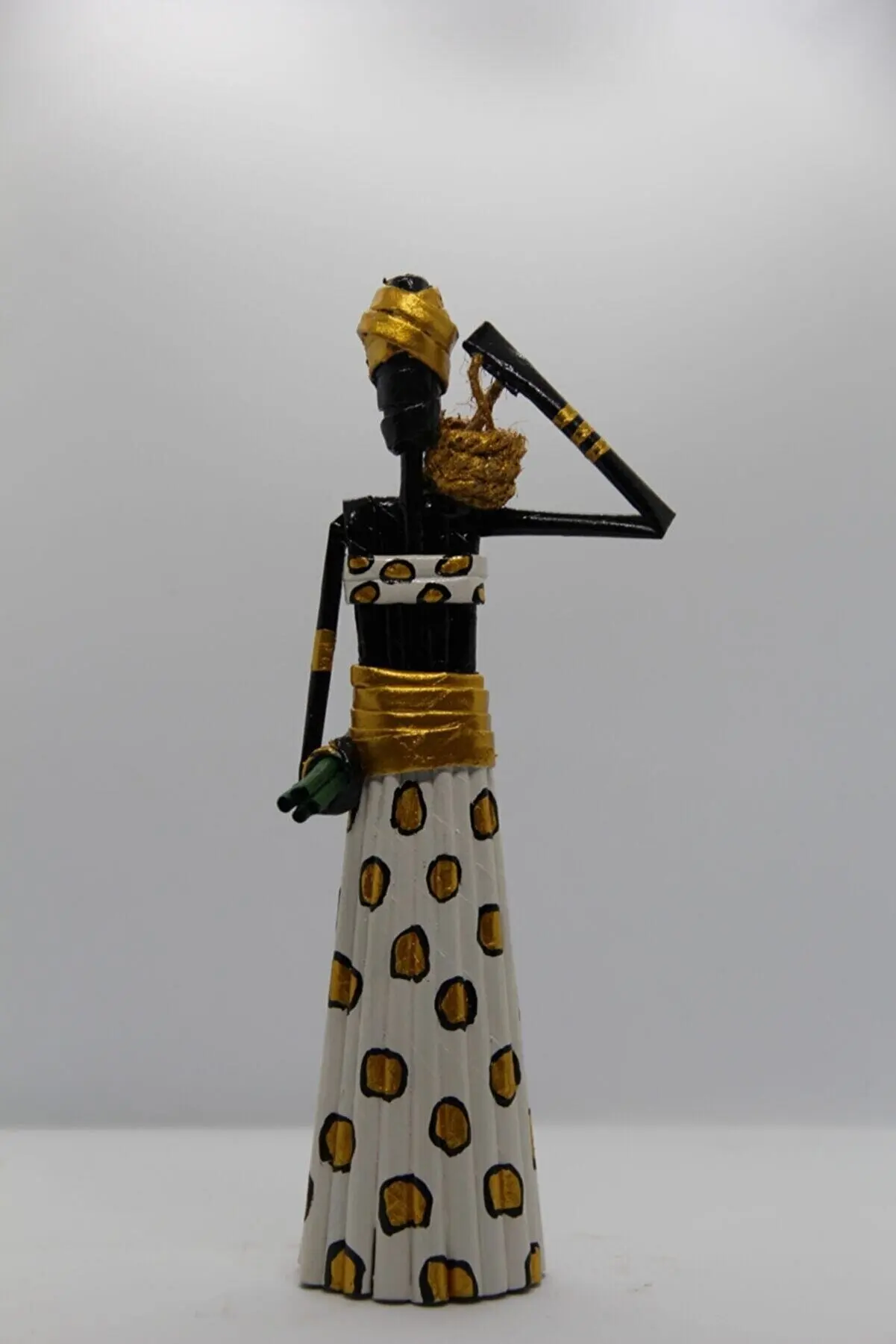 

African Woman Trinket Decor Accessory Figure Home Office Decoration Object Ornament Gift Men Europe America Middle East