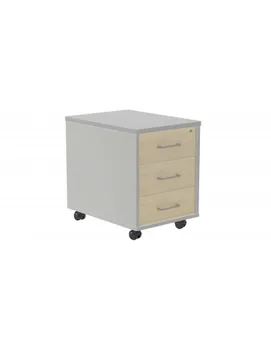

DRAWER MOBILE ALUMINUM/BEECH ROCADA 3 DRAWERS