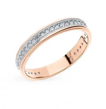 

Gold wedding ring with diamonds sunlight sample 585