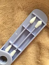 Bastoncillo de algodón reutilizable, limpieza de orejas de doble cabeza, maquillaje, eliminación de cosméticos, herramienta de hisopos de silicona portátil lavable, 2 unids/caja
