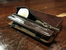 Cartera mágica de cuero para hombre, cartera pequeña con bolsillo para monedas, monedero, tarjetero, Clip para dinero en efectivo, 2021