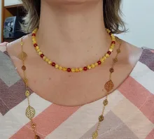 HAOHUPO-collar de dentición de ámbar del Caribe para mujer, Original, certificado de suministro, cristal Rosa + pulsera de ámbar dorado para regalo de bebé