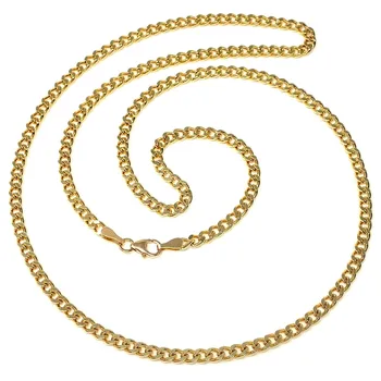 

18k gold chain Curb Chain 50 cm hollow 3mm. 5.85 gr. [9659]