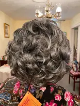 Peluca completa de cabello sintético para mujer, rizos oscuros cortos, pelucas espesas para el día a día