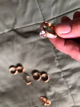 DOTIFI 316L anillos de acero inoxidable para mujeres clásico elevado 4 diente único Zirconia boda anillo de la joyería