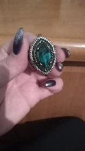 Kinel de lujo anillo para las mujeres aspecto Vintage AAA verde de cristal de la joyería de Boho de Color oro encanto étnico anillo de boda