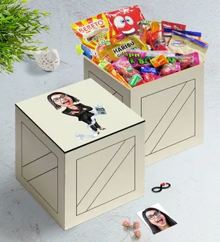 

Personalized Women 'S Accountant Caricature Of In Wooden Box Nostalgic Lezzetler Gift Seti-2