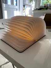 Table-Lamp Desk Led-Book Night-Light Wooden Magnetic Home-Decoration Foldable Creative