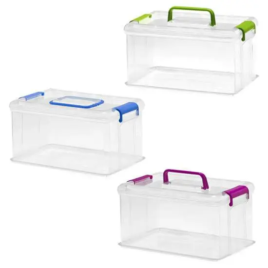 Caja Transparente Con Tapa Clip 52L