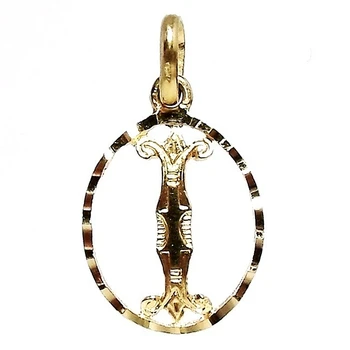 

18k gold pendant letter I [432]