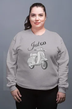 

Angemiel Wear Just Go Vespa Gray Female Sweatshirt