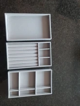 Conjunto de 3 cajones de terciopelo, bandeja de almacenamiento de joyas, anillo, pulsera, caja de regalo, organizador de joyas, soporte para pendientes, vitrina de joyería