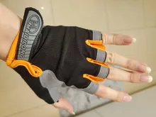 AOLIKES-guantes de ciclismo antideslizantes, para acampar, senderismo, gimnasio, Fitness, medio dedo