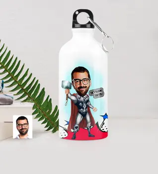 

Personalized Thor Caricature Of Metal Water bowl (500 ml.)