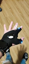 Guantes de pesca con linterna LED para exteriores, guantes de medio dedo con iluminación ligera, para pesca nocturna, Camping salvaje, mano izquierda y derecha, 1 Uds.