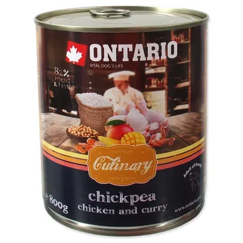 

Ontario canned food for dogs "curry with chicken and nut" 0,8 kg x 6 PCs