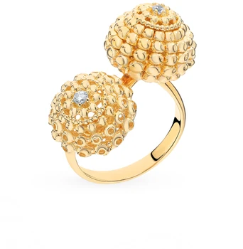 

Gold ring with cubic zirconia sunlight sample 585