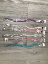 Lupu-extensiones de cabello sintético para mujer, extensiones largas y rectas de color arcoíris, resistentes al calor